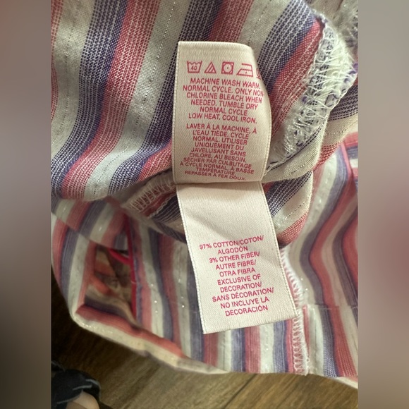 Victoria’s Secrets Pink and Purple Stripped Pijama Set Small Long - Picture 2 of 9